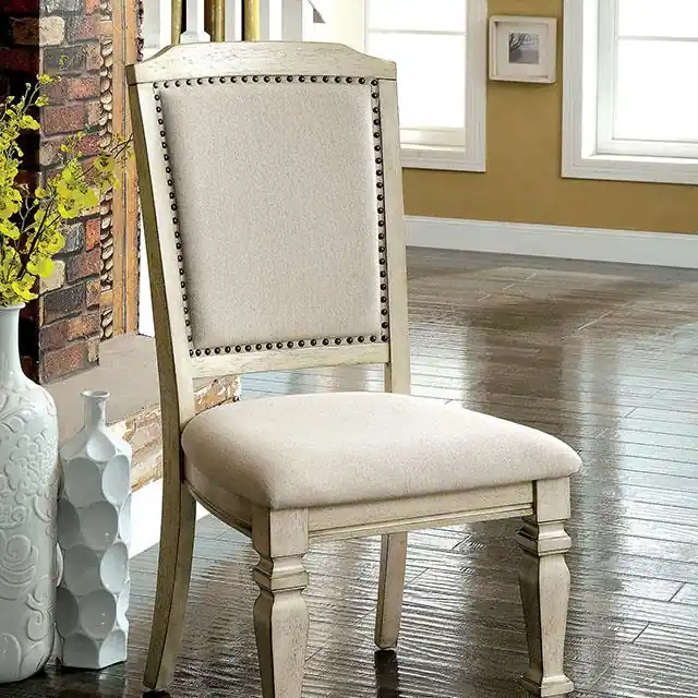 HOLCROFT Antique White/Ivory Side Chair (2/CTN) - FOA East