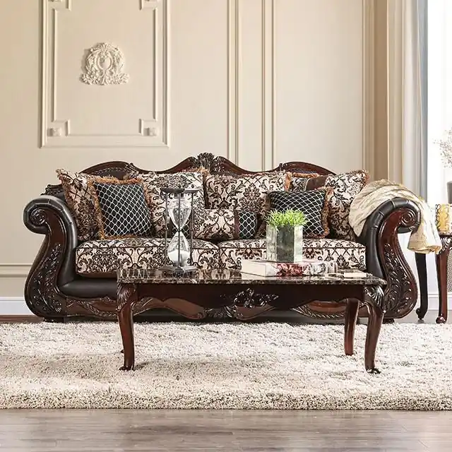 JAMAEL Brown/Espresso Sofa - FOA East