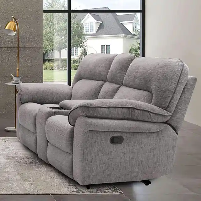 JOSIAS Loveseat, Light Gray Fabric - FOA East