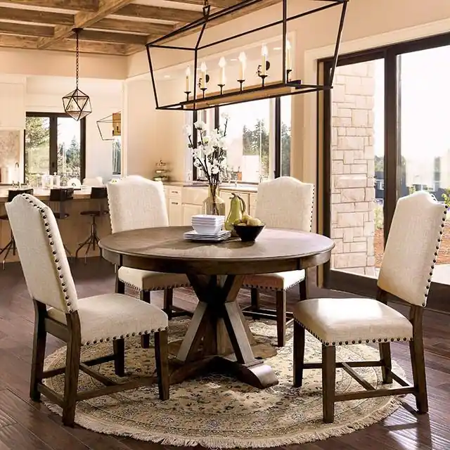Julia Light Oak Round Dining Table - FOA East