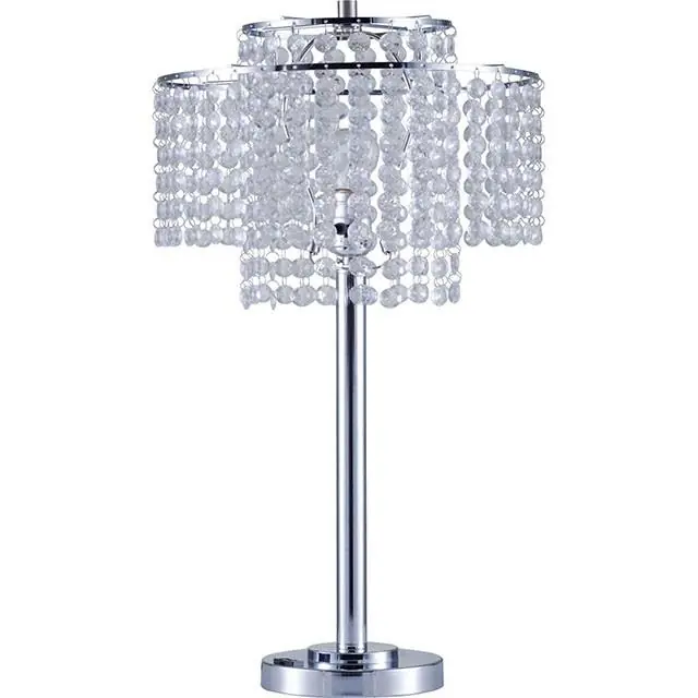Kaitlyn Chrome 12"H Crystal Chrome Table Lamp - FOA East