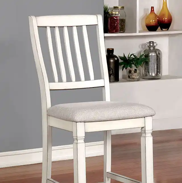 Kaliyah Antique White Counter Ht. Chair (2/CTN) - FOA East