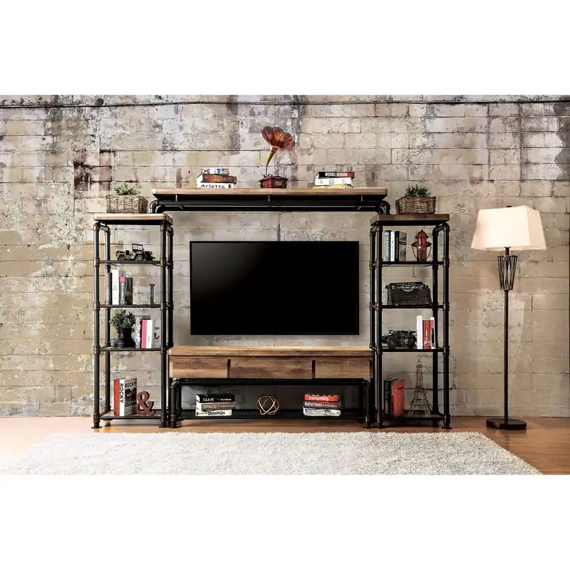 Kebbyll Antique Black/Natural Tone 60" TV Stand - FOA East