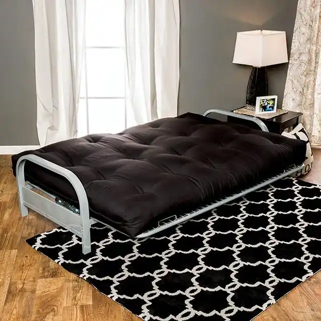 KNOX Black 8" Black Futon Mattress w/ Inner Spring - FOA East