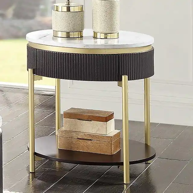 KOBLENZ End Table, Dark Walnut - FOA East