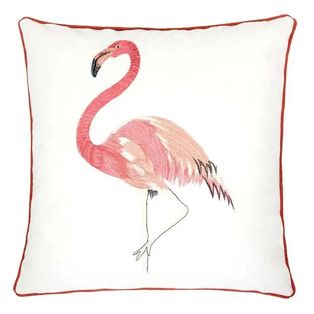Lina Flamingo 20" X 20" Pillow, Single Flamingo - FOA East
