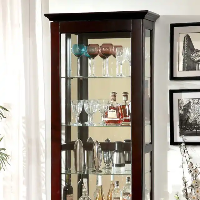 LUDDEN Dark Walnut Curio - FOA East