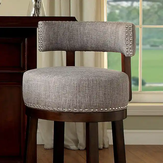 LYNSEY Dark Oak/Light Gray 24" Bar Stool - FOA East