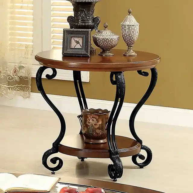 MAY Brown Cherry End Table - FOA East