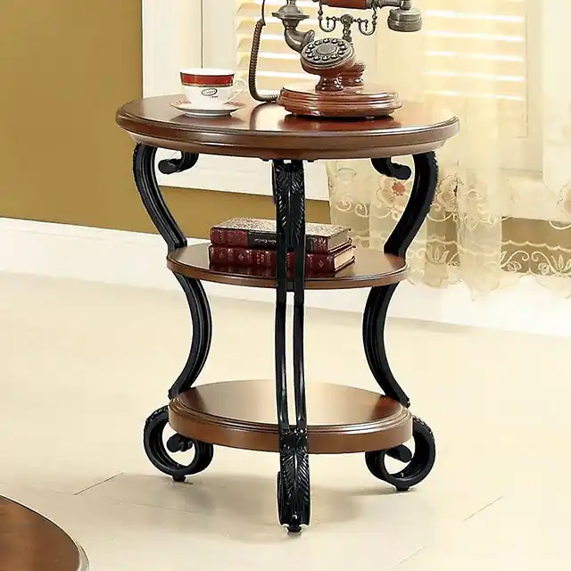 MAY Brown Cherry Side Table - FOA East