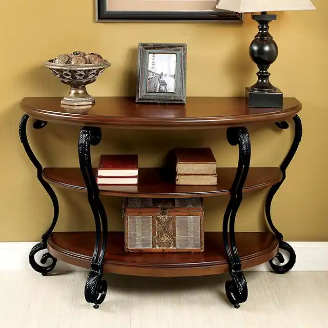 MAY Brown Cherry Sofa Table - FOA East