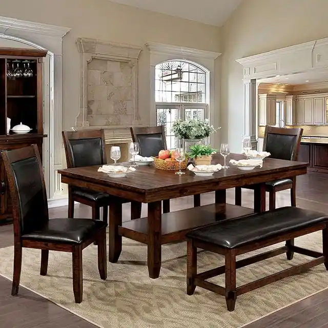 MEAGAN I Brown Cherry Dining Table - FOA East