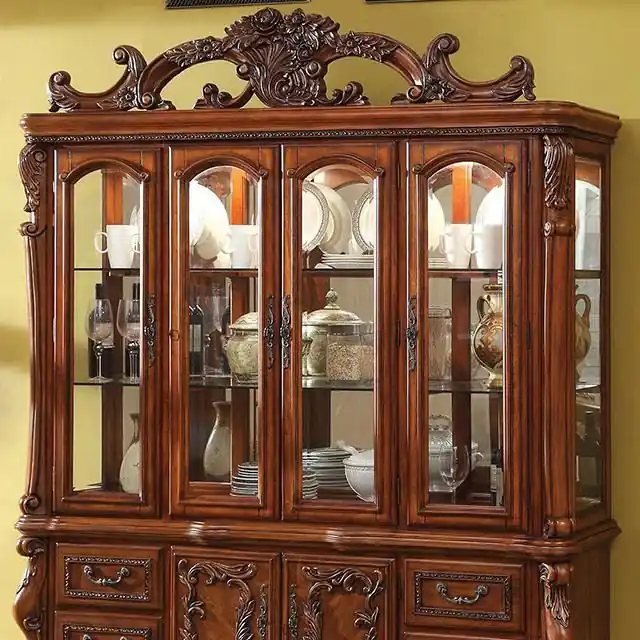 Medieve Antique Oak Hutch & Buffet - FOA East
