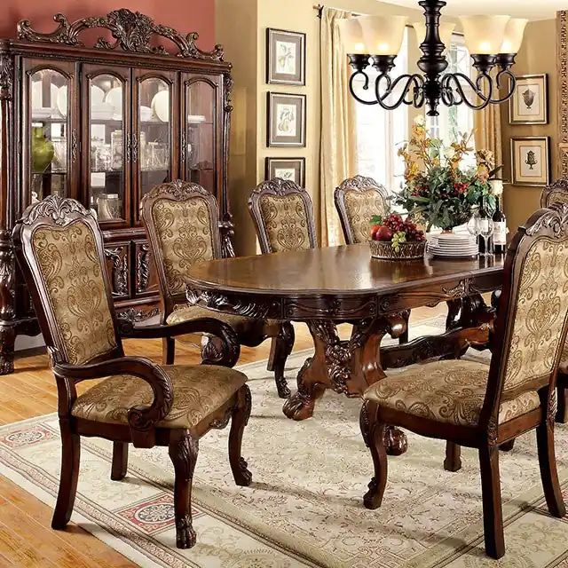MEDIEVE Cherry Dining Table, Cherry - FOA East
