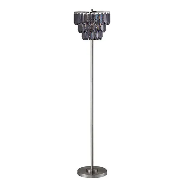 Meg Black/Chrome Floor Lamp - FOA East