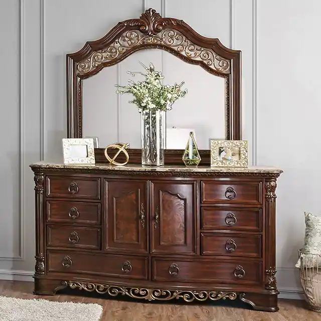 Menodora Brown Cherry Dresser - FOA East