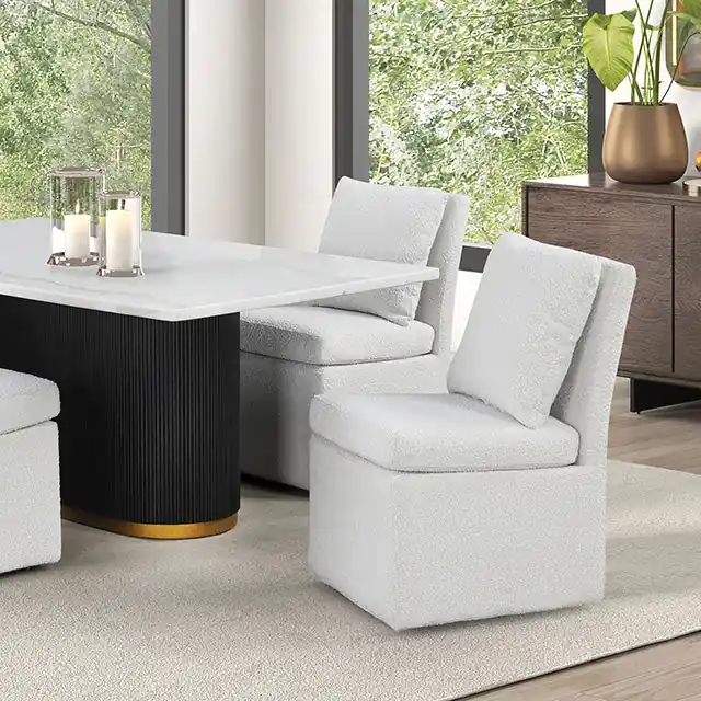 Morges Rect Dining Marble Table - FOA East