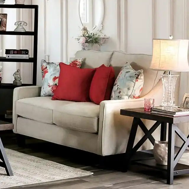 Nadene Ivory Love Seat - FOA East