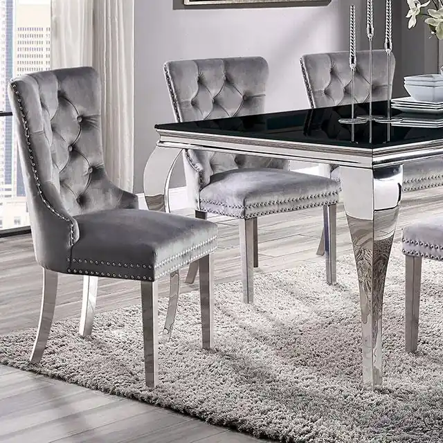 NEUVEVILLE Dining Table, Black - FOA East