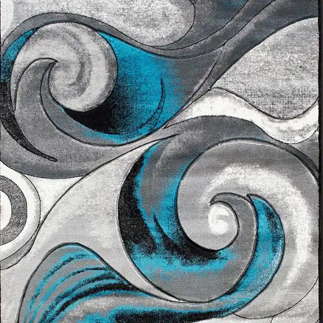 Niksar Turquoise 5' X 7' Area Rug - FOA East