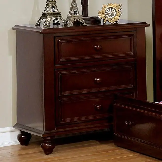 OLIVIA Night Stand, Dark Walnut - FOA East