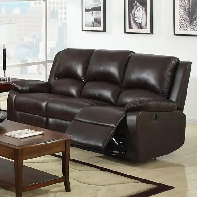 Oxford Rustic Dark Brown Motion Sofa - FOA East
