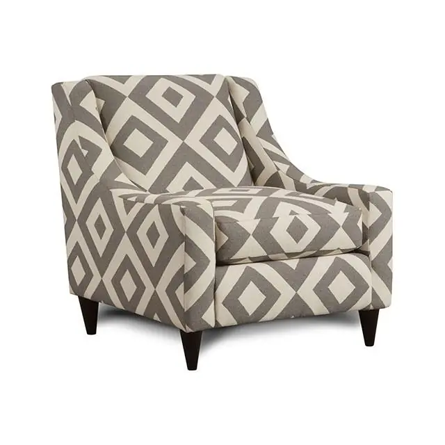 PARKER Ivory/Gray/Pattern Chair, Diamond Pattern - FOA East