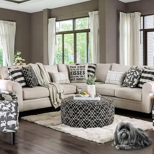 Patricia Ivory Sectional - FOA East