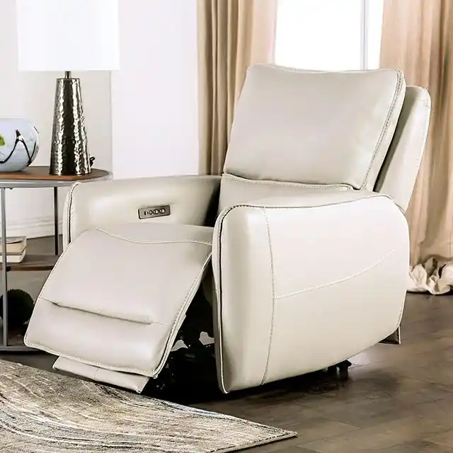 PHINEAS Power Recliner, Beige - FOA East