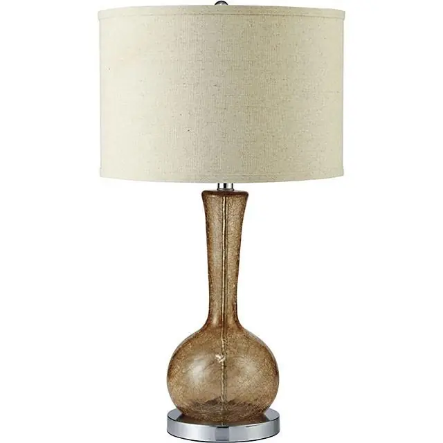 Rachel Amber 15"H Glass Amber Table Lamp - FOA East