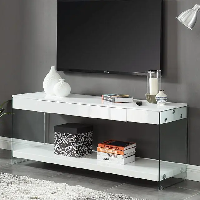 Sabugal White 60" TV Stand - FOA East
