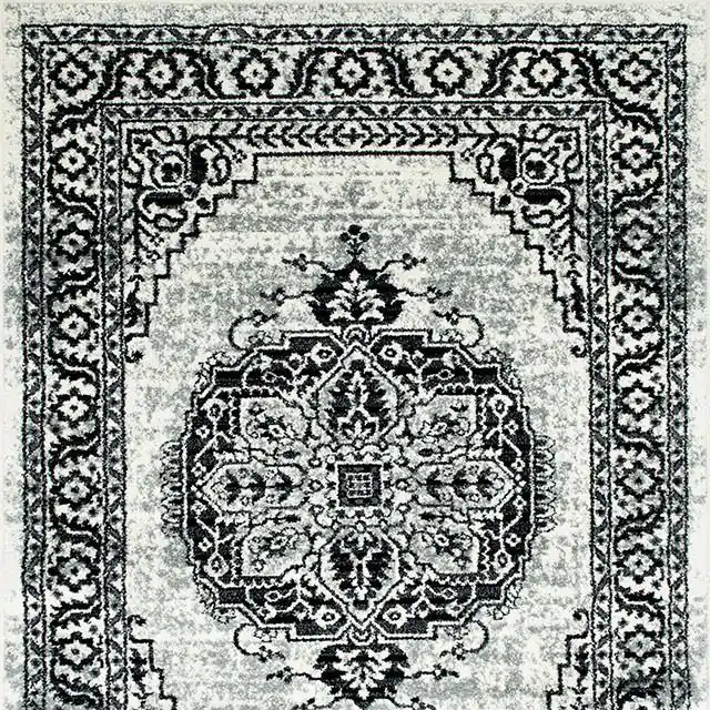 Serang Gray/Black 5' X 7' Area Rug - FOA East