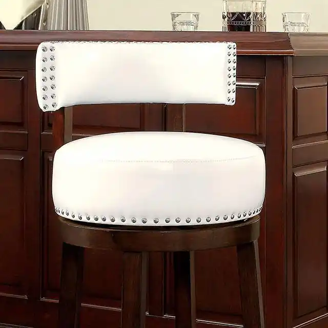SHIRLEY Dark Oak/White 29" Bar Stool - FOA East