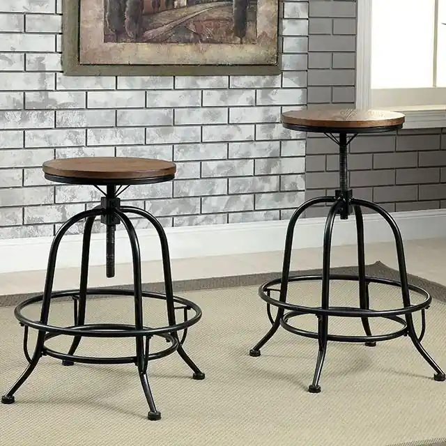 SILVIA I Medium Oak Counter Ht. Stool (2/CTN) - FOA East