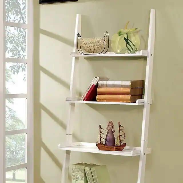 Sion White Ladder Shelf - FOA East