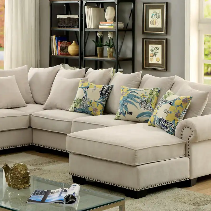 SKYLER Beige Sectional - FOA East