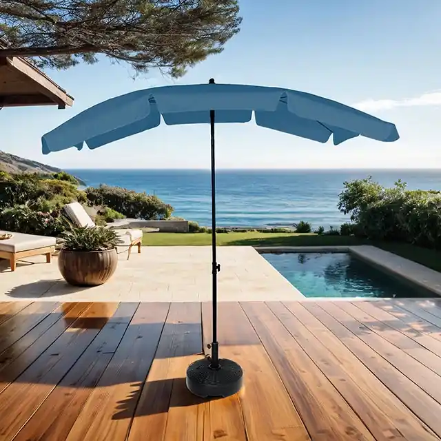 Sleek Rectangular Tilting Umbrella - FOA East