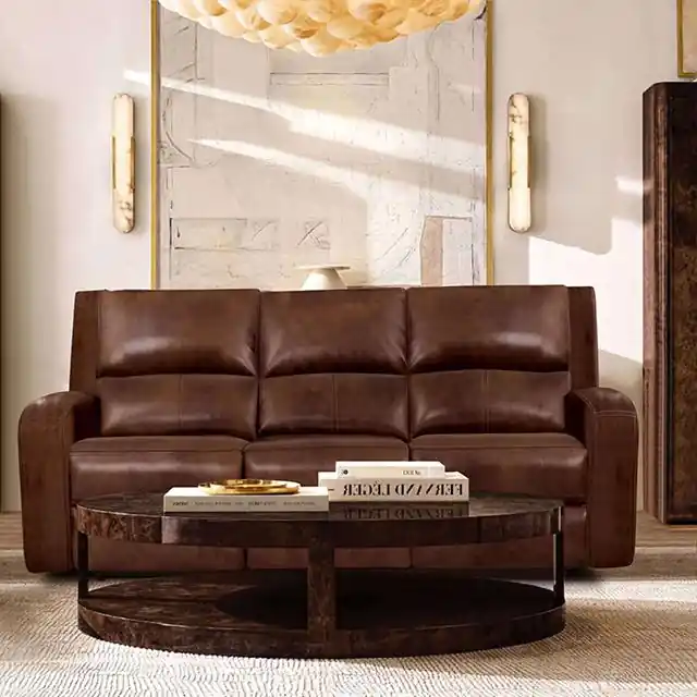 SOTERIOS Power Sofa, Medium Brown - FOA East