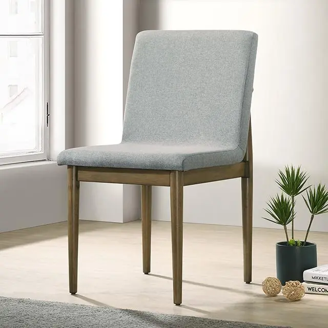 ST GALLEN Side Chair (2/CTN), Natural Tone/Light Gray - FOA East