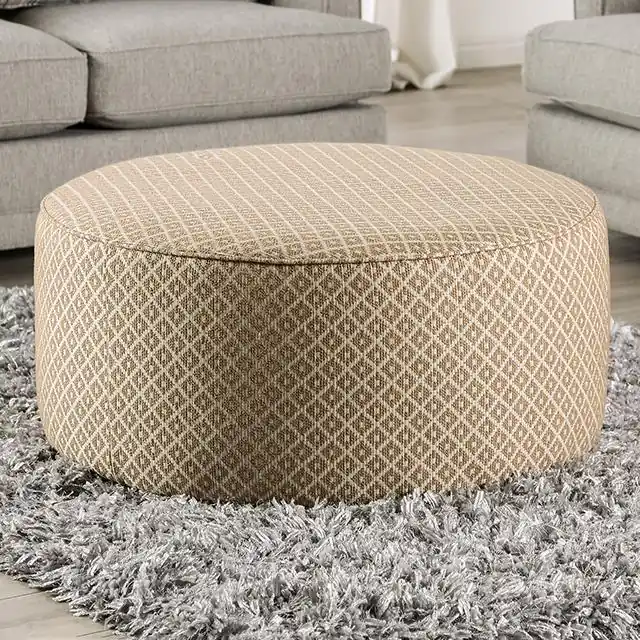 STEPHNEY Ottoman, Gray/Gold - FOA East