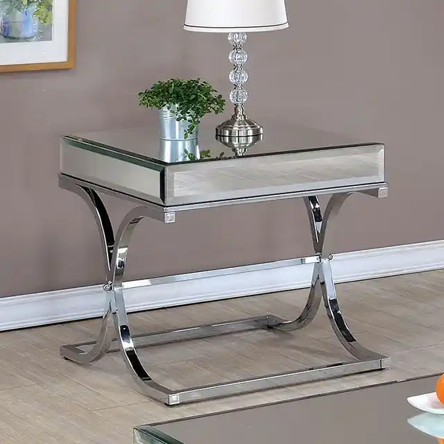SUNDANCE Chrome End Table, Chrome - FOA East