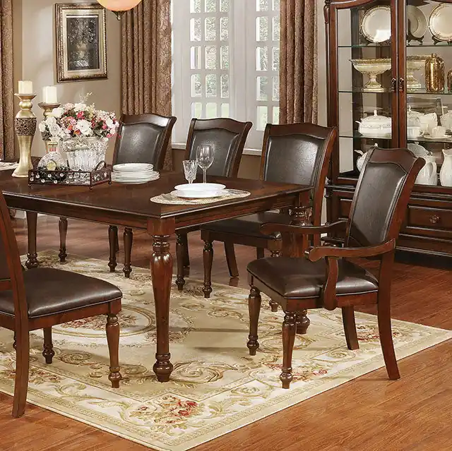 Sylvana Brown Cherry Dining Table - FOA East