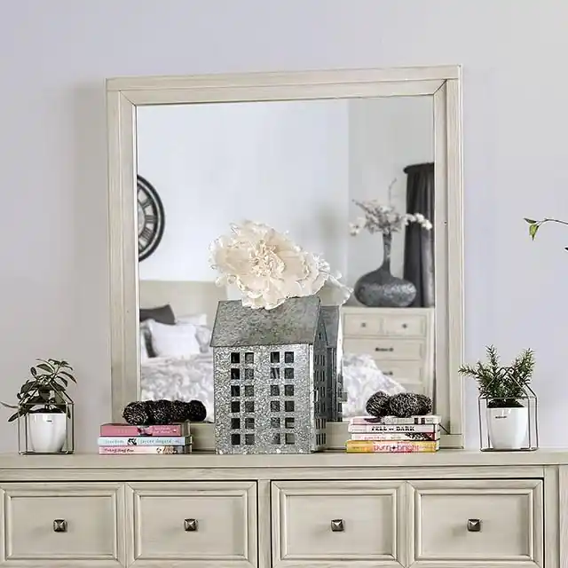 Tywyn Antique White Mirror - FOA East