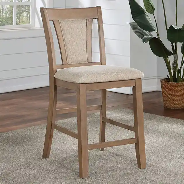 UPMINSTER Counter Ht. Chair (2/CTN), Natural Tone/Beige - FOA East