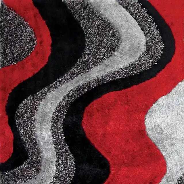 Vancouver Black/Gray/Red 5' X 7' Area Rug - FOA East