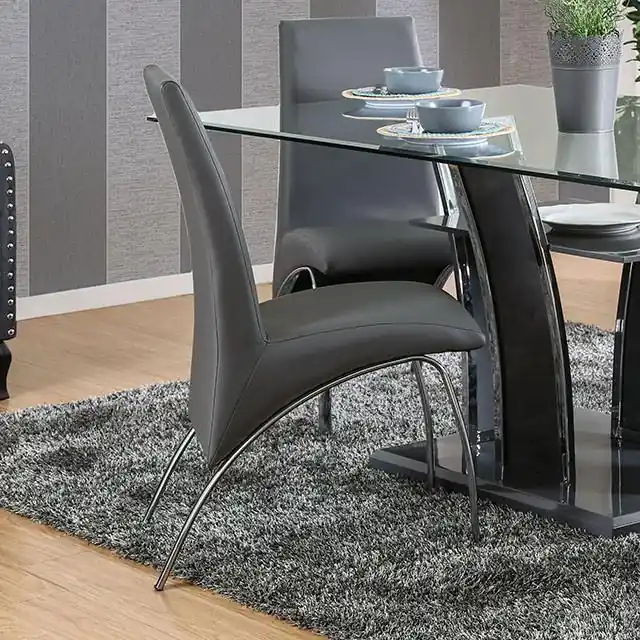 Wailoa Gray/Chrome Side Chair - FOA East