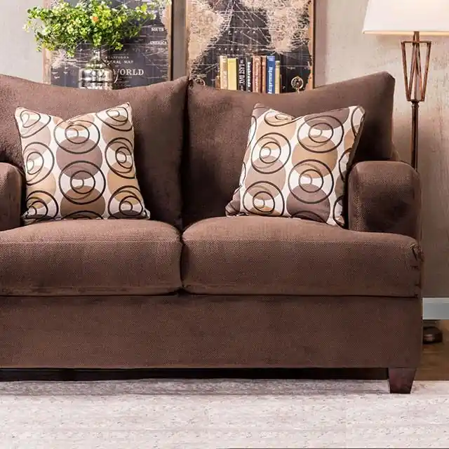WESSINGTON Chocolate Love Seat - FOA East