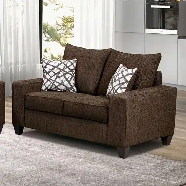 WEST ACTION Loveseat, Chocolate - FOA East