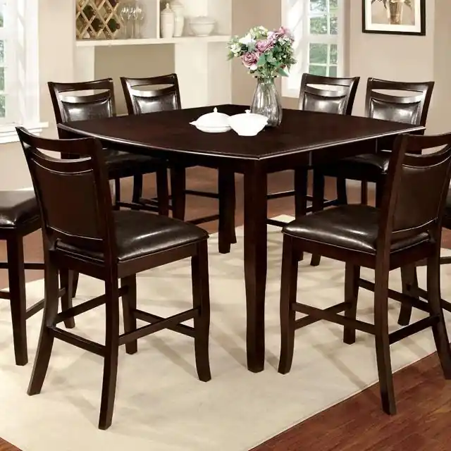 WOODSIDE II Dark Cherry/Espresso Counter Ht. Table w/ 18" Leaf - FOA East