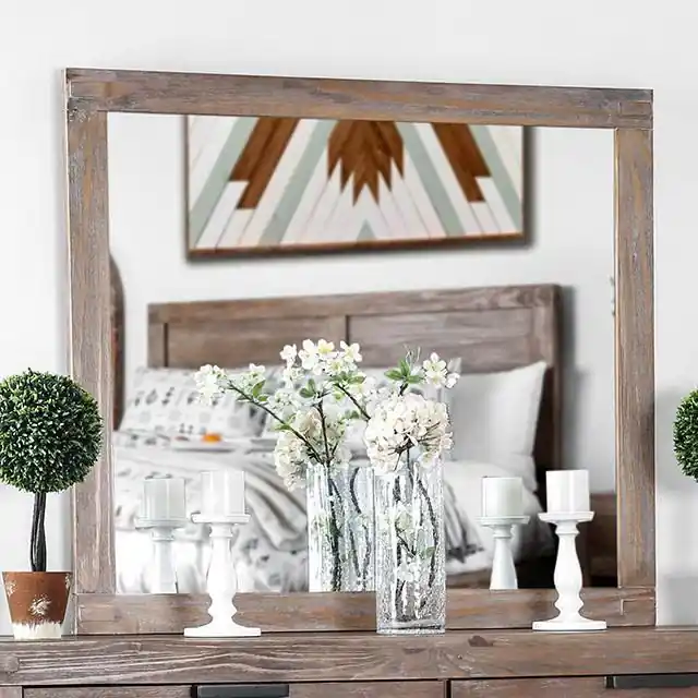 Wynton Weathered Light Oak Mirror - FOA East